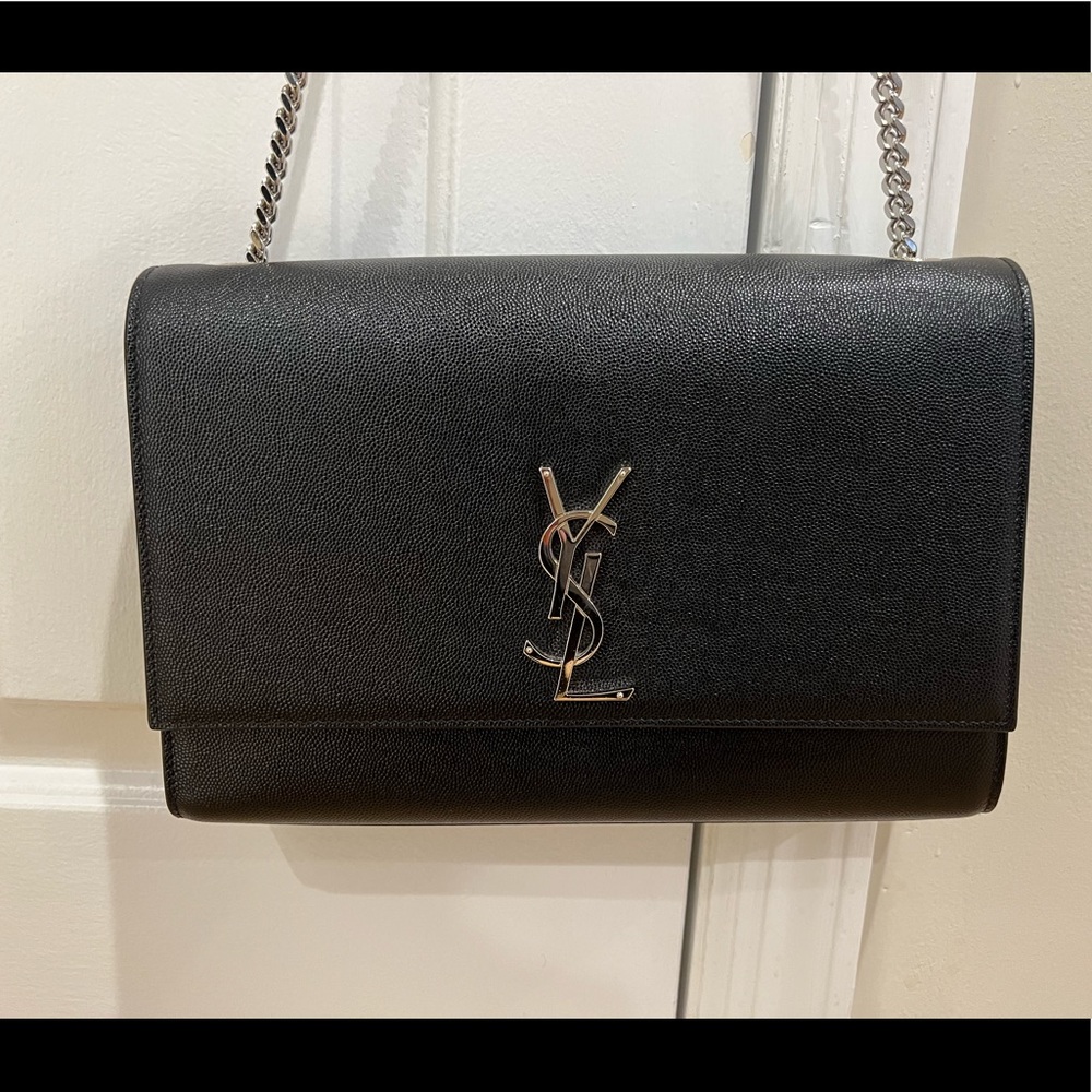 Saint Laurent Medium Kate Grained Leather Shoulder Bag - Picture 2 of 5